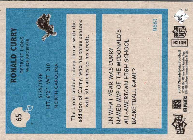 2009 Topps Ronald Curry