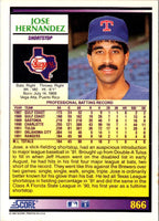 1992 Score Jose Hernandez #866 Rookie