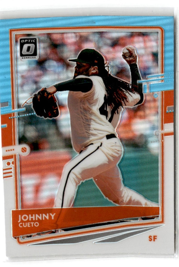 2020 Donruss Optic Carolina Blue and White Johnny Cueto #122