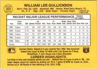 1987 Donruss Bill Gullickson #369