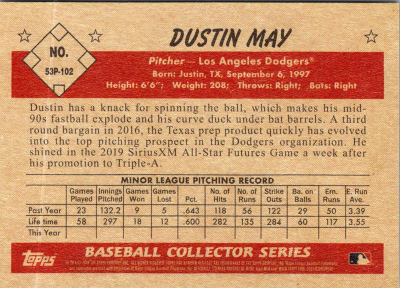 2021 Topps Series 2 Dustin May