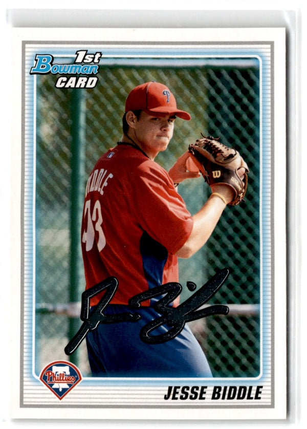 2010 Bowman Draft Picks & Prospects Jesse Biddle #BDPP6