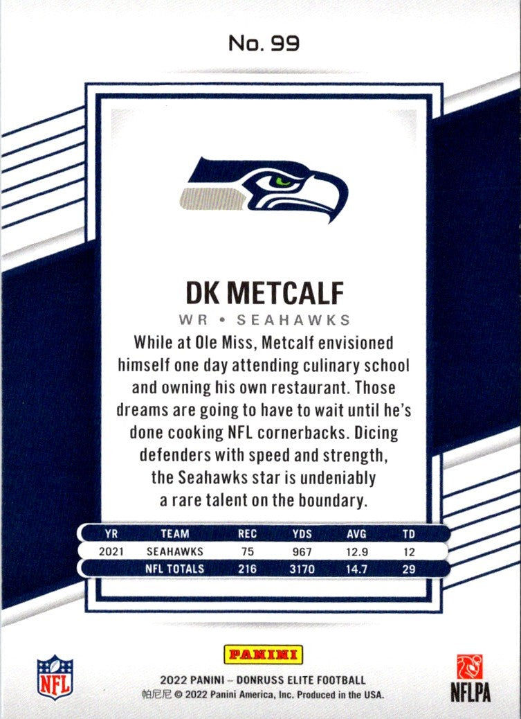 2022 Donruss Elite DK Metcalf