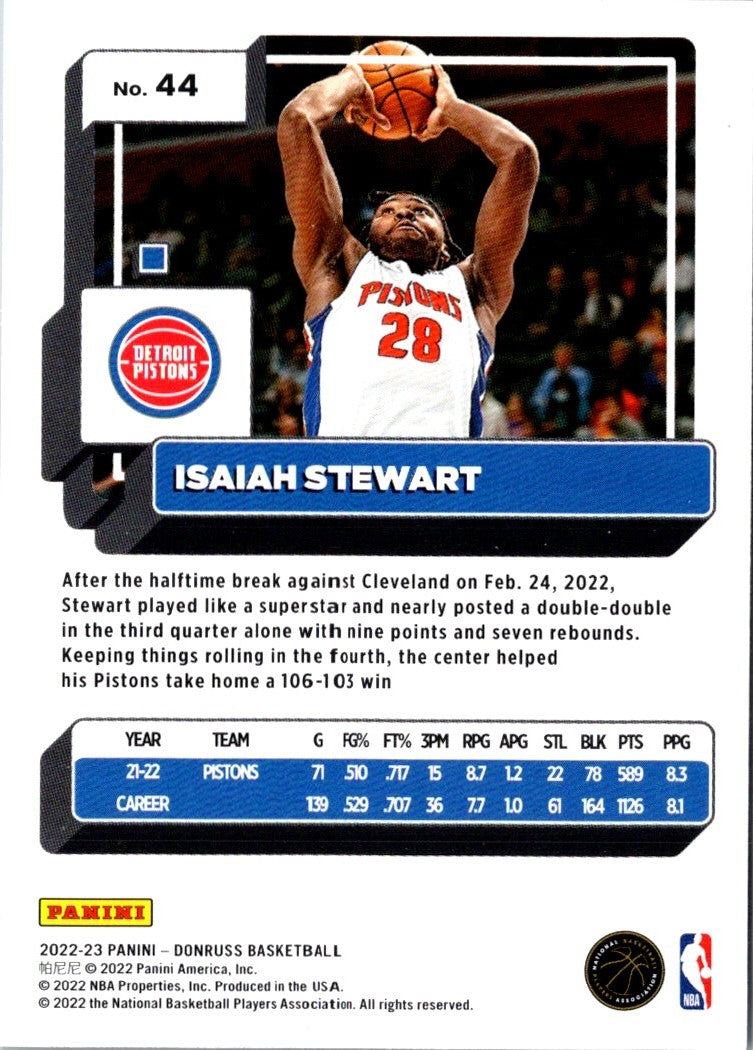 2022 Donruss Isaiah Stewart