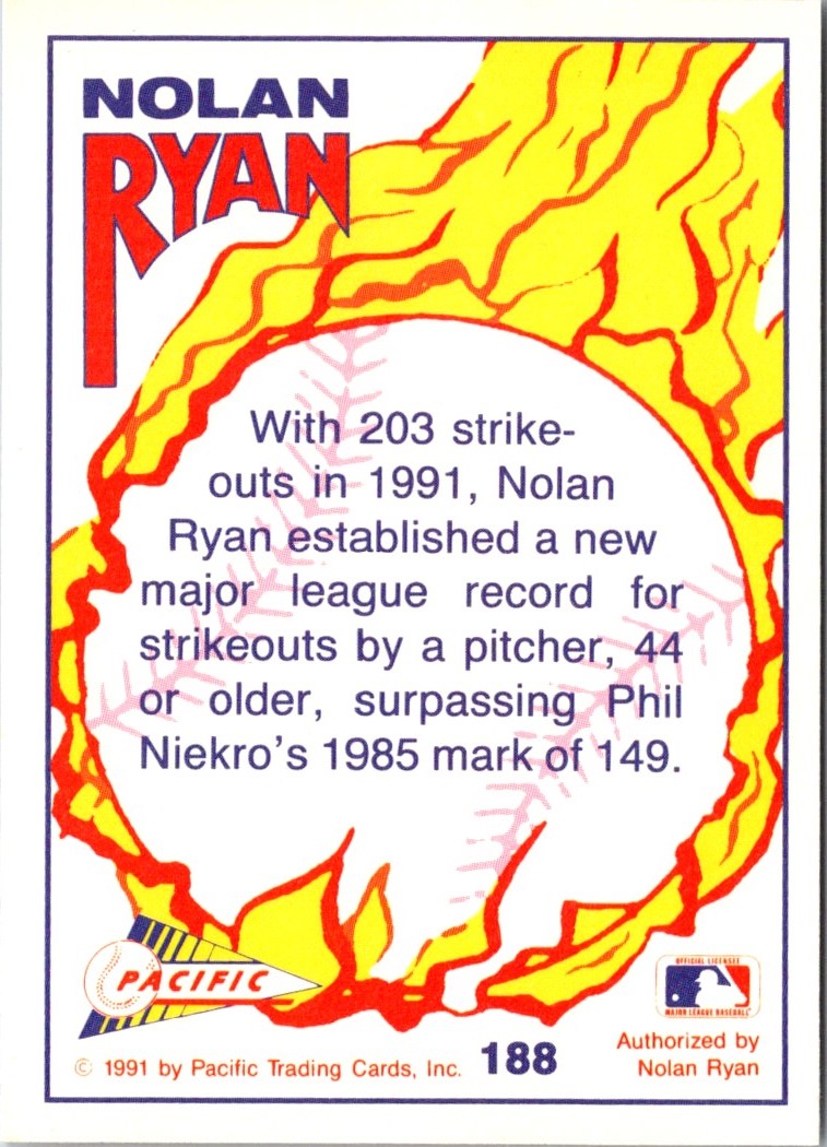 1992 Pacific Ryan Texas Express II Nolan Ryan