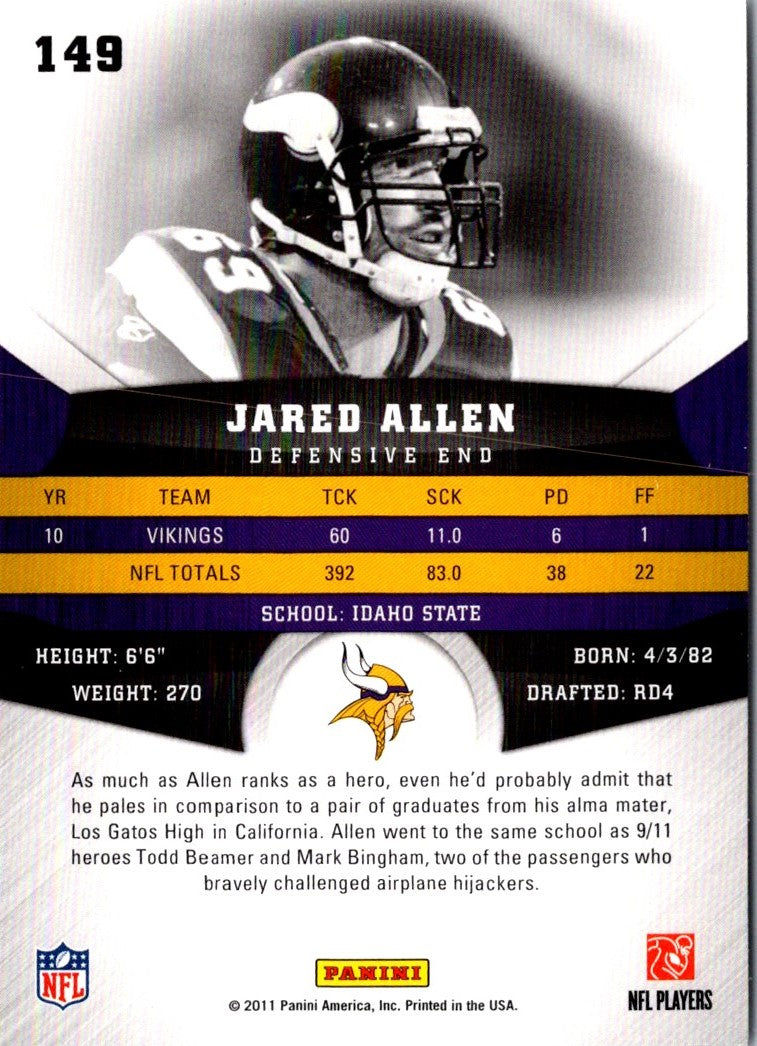 2011 Panini Gridiron Gear Jared Allen