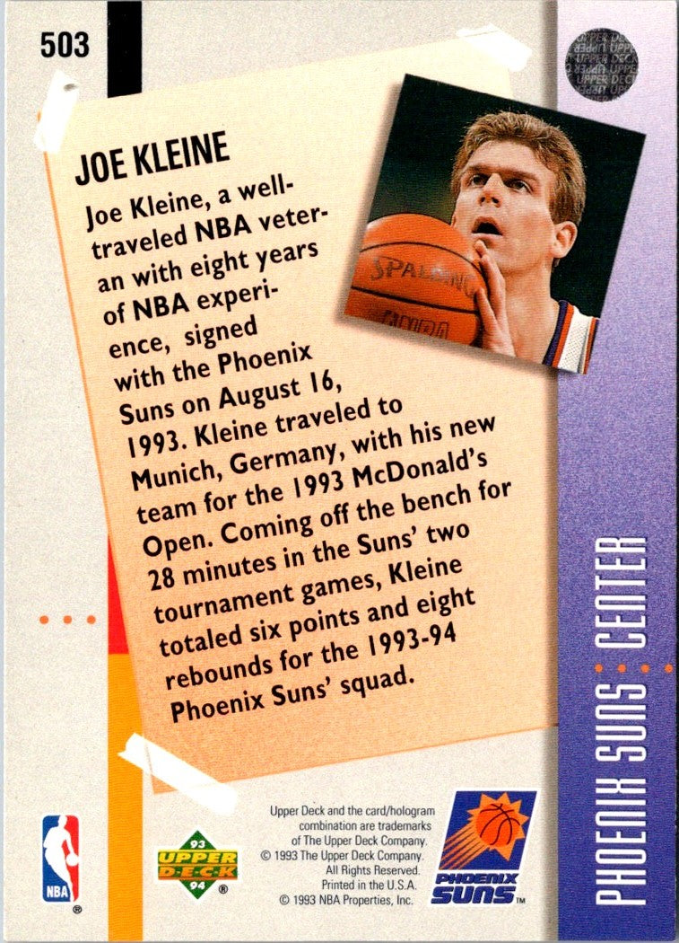 1993 Upper Deck Joe Kleine