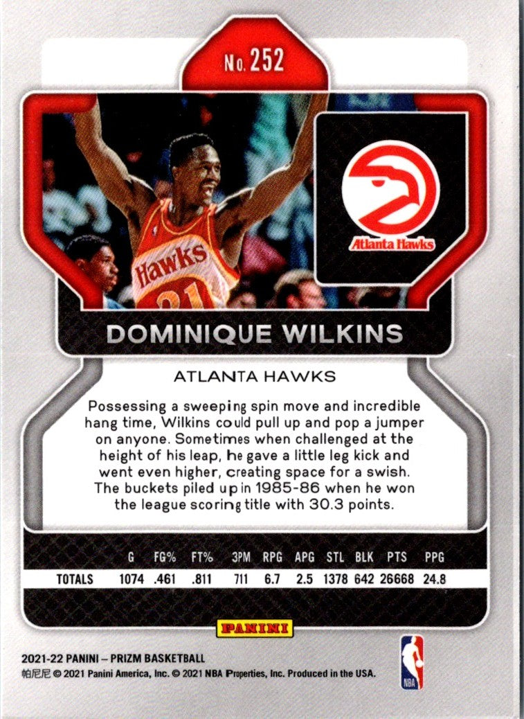 2021 Panini Prizm Dominique Wilkins