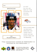 2000 Upper Deck MVP Theatre Ed McCaffrey