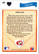 1991 Upper Deck Final Edition Chris Sabo