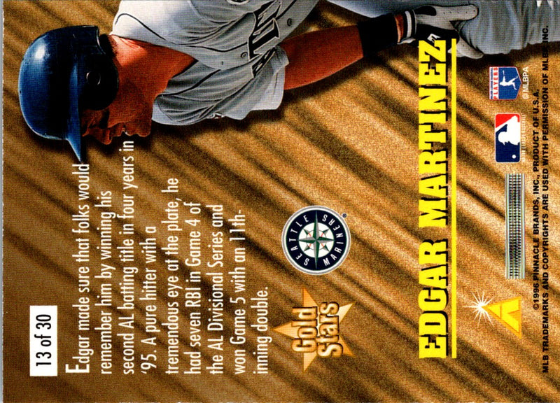 1996 Score Gold Stars Edgar Martinez