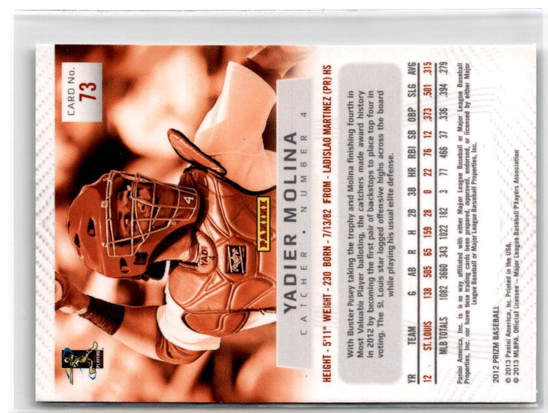 2012 Panini Prizm Yadier Molina