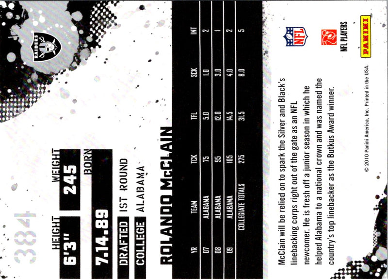 2010 Score Rolando McClain