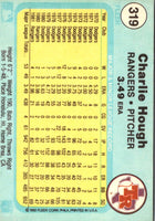 1982 Fleer Charlie Hough #319