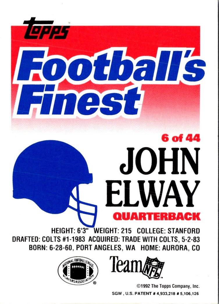 1992 Finest John Elway