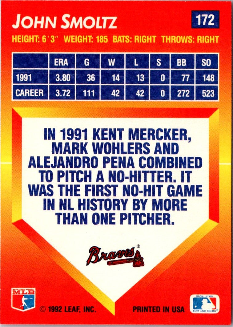 1992 Triple Play John Smoltz