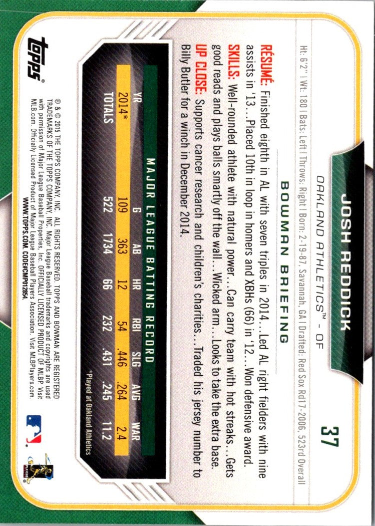 2015 Bowman Josh Reddick