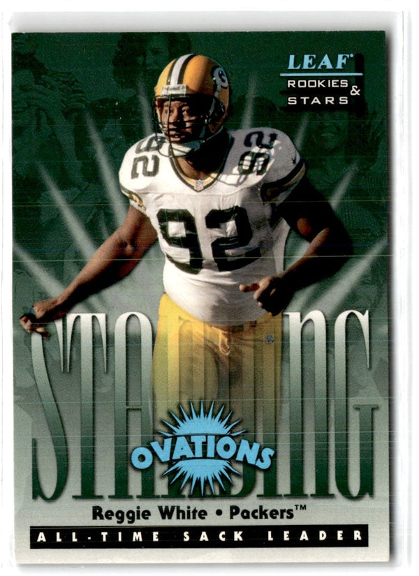 1998 Leaf Rookies & Stars Standing Ovation Reggie White #8 2588/5000