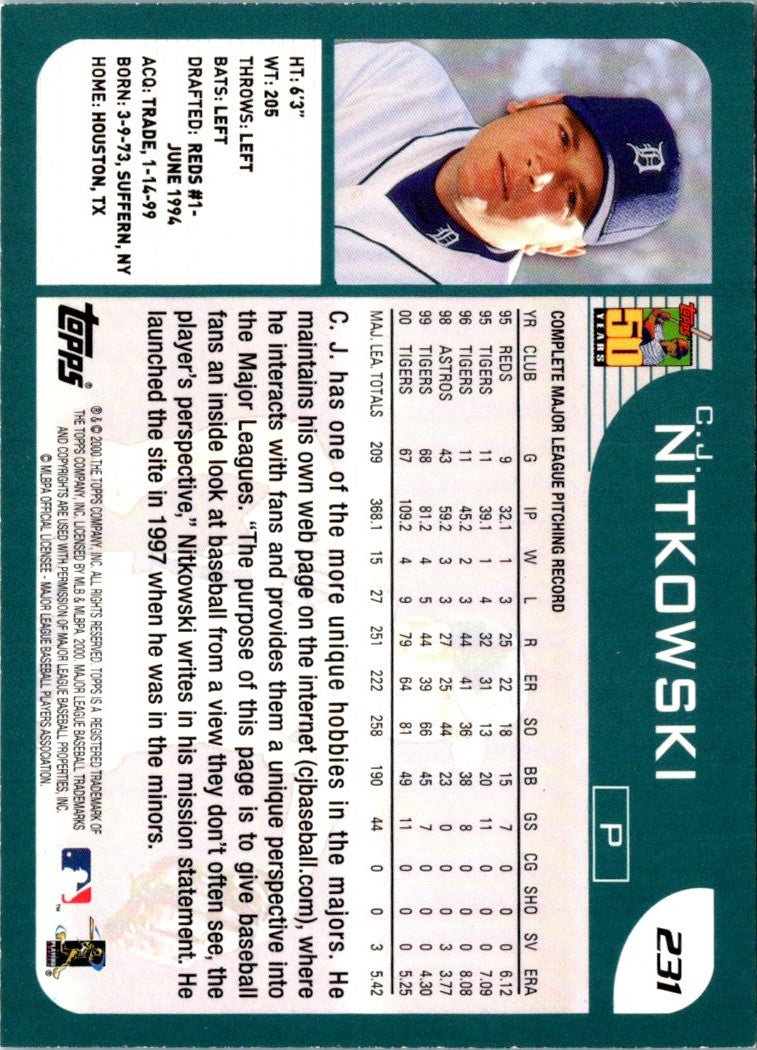 2001 Topps C.J. Nitkowski