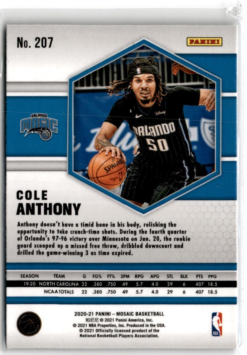 2020 Panini Mosaic Cole Anthony