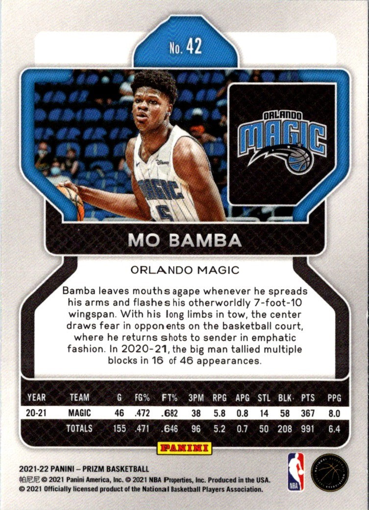 2021 Panini Prizm Blue Mo Bamba