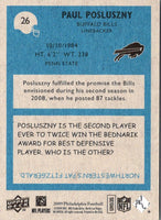 2009 Upper Deck Paul Posluszny #26