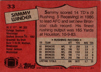 1987 Topps Sammy Winder #33