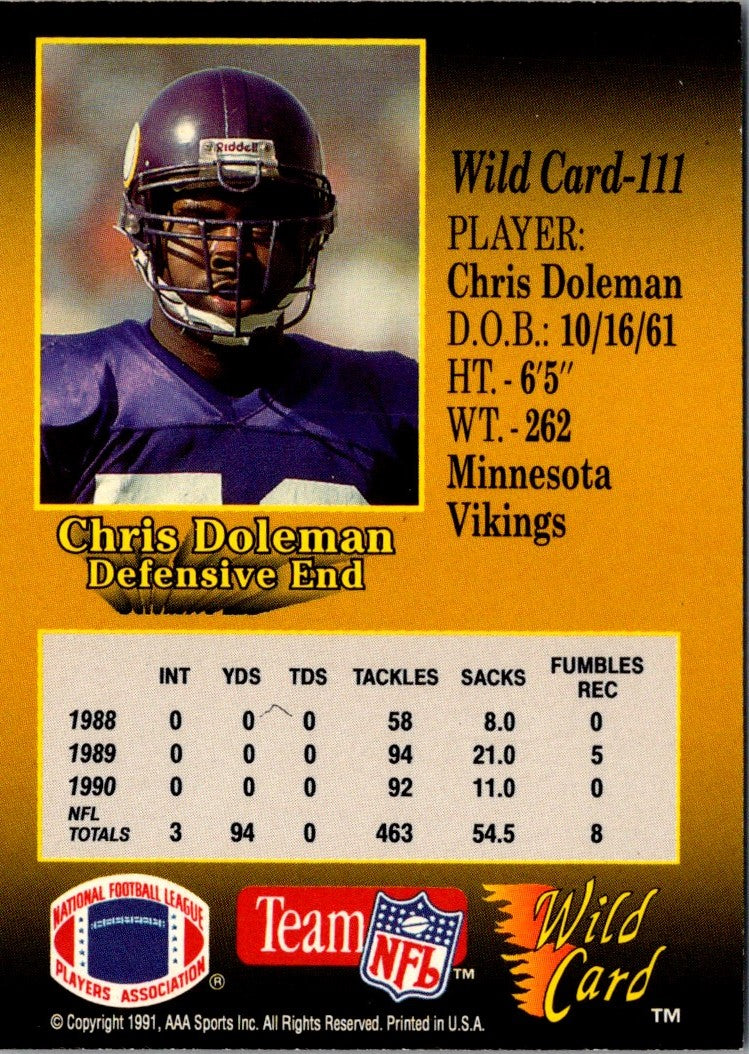 1991 Wild Card Chris Doleman