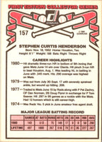 1981 Donruss Steve Henderson #157