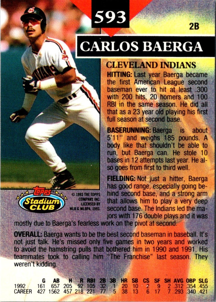 1993 Stadium Club First Day Production Carlos Baerga