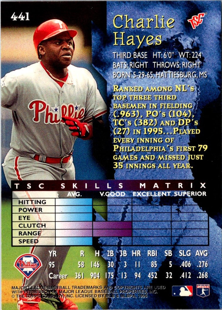 1996 Stadium Club Charlie Hayes