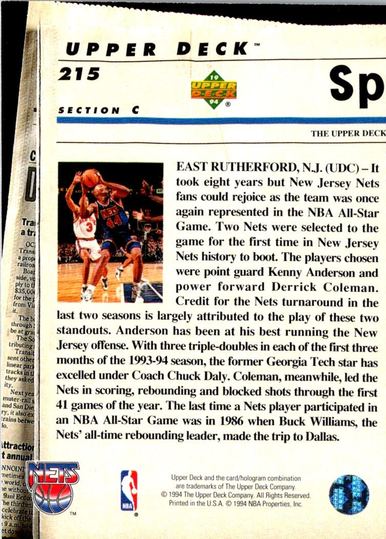 1993 Upper Deck Special Edition Kenny Anderson