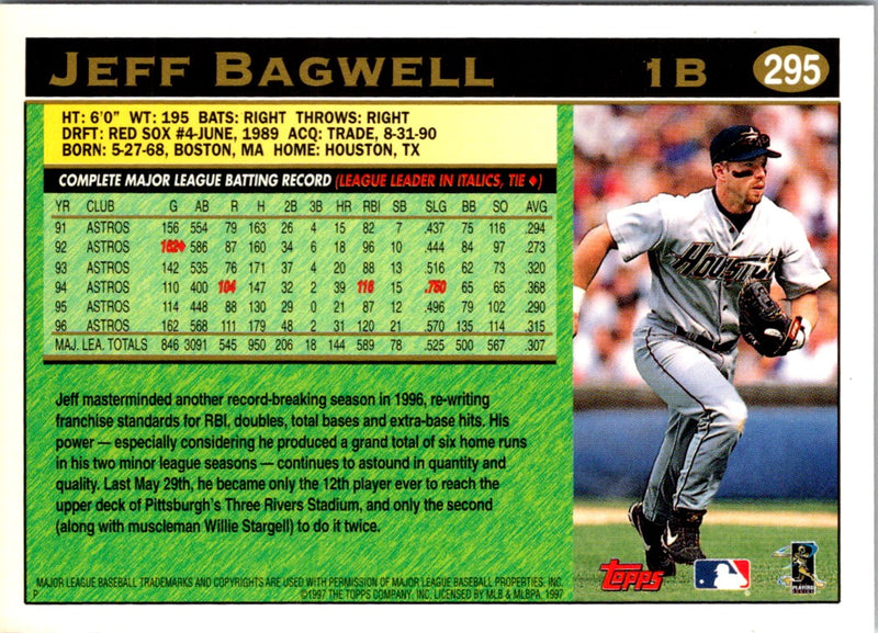 1997 Topps Jeff Bagwell