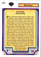 1992 Upper Deck Cecil Fielder #647