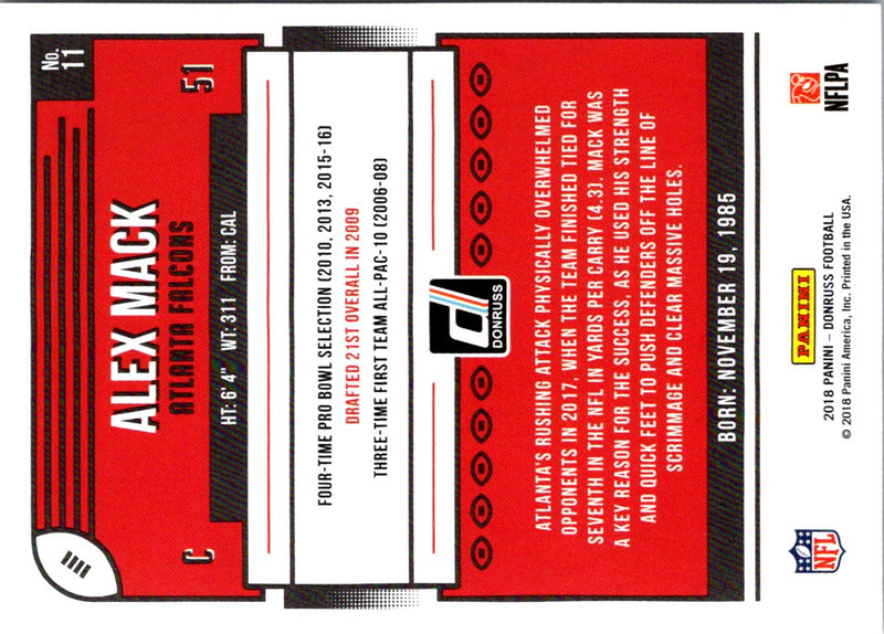 2018 Donruss Alex Mack