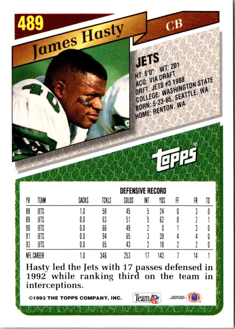 1993 Topps James Hasty