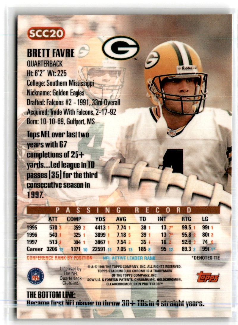 1998 Topps Season's Best Brett Favre