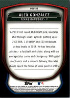2015 Bowman Chrome Scouts Update Alex Gonzalez #BSU-AG