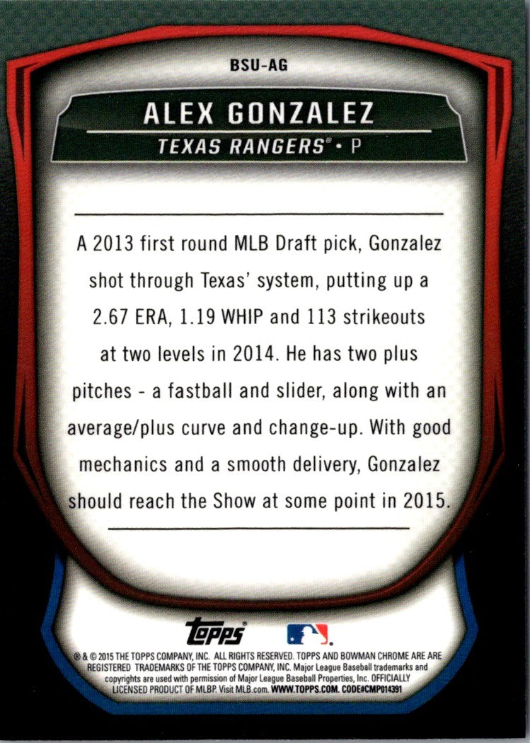 2015 Bowman Chrome Scouts Update Alex Gonzalez