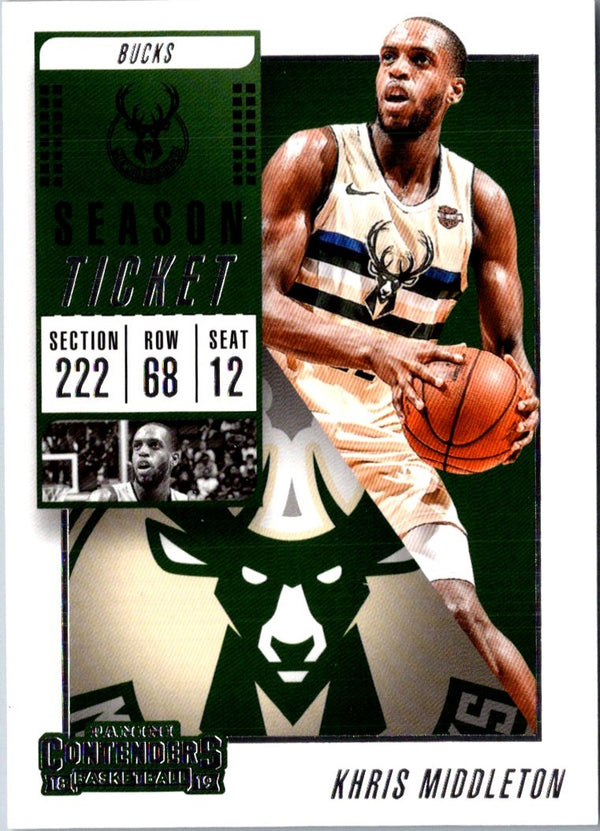 2018 Panini Contenders Game Ticket Red Khris Middleton #31