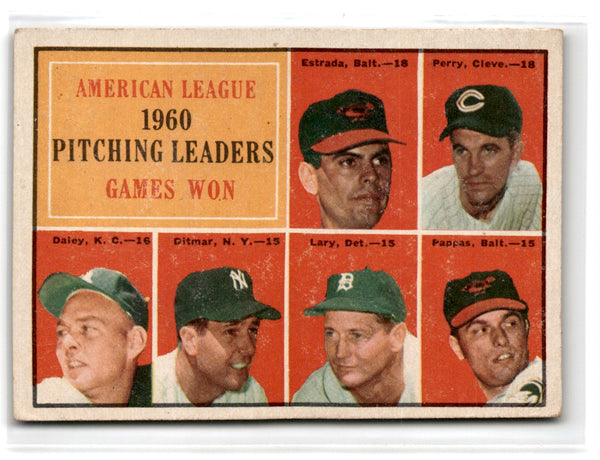 1961 Topps American League 1960 Pitching Leaders Games Won #48