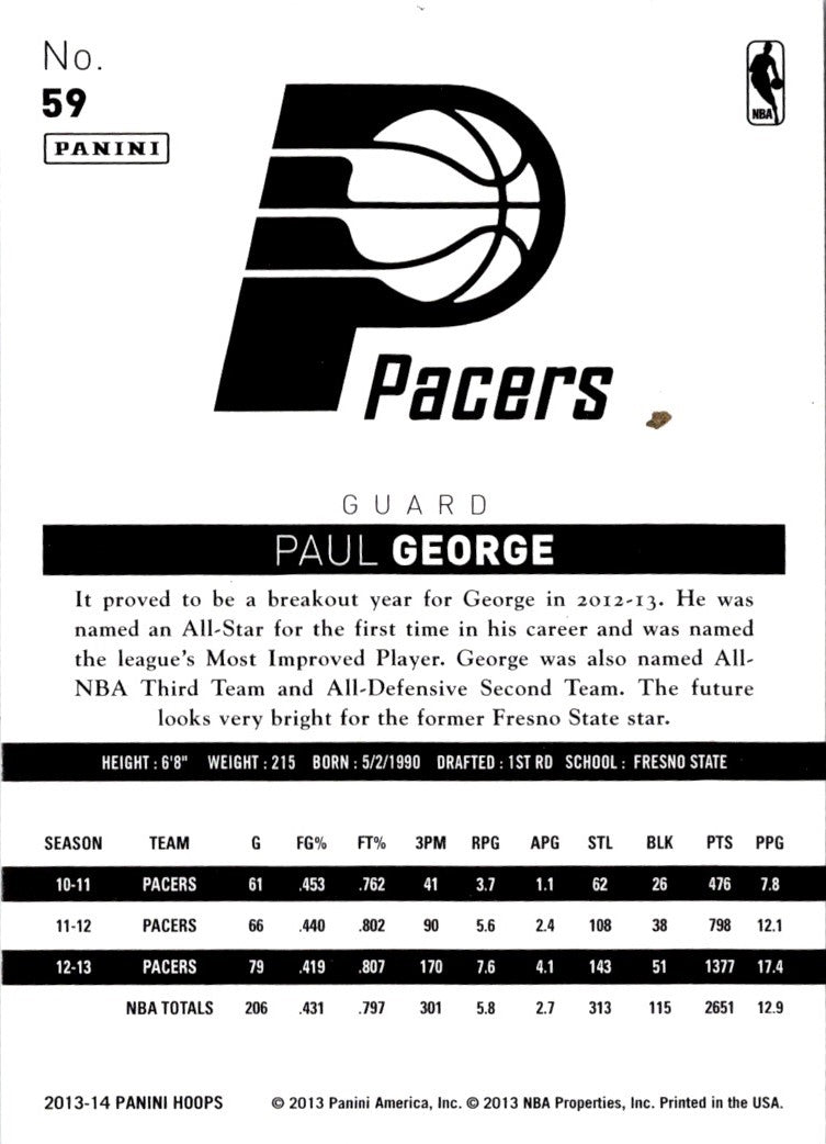 2013 Hoops Paul George