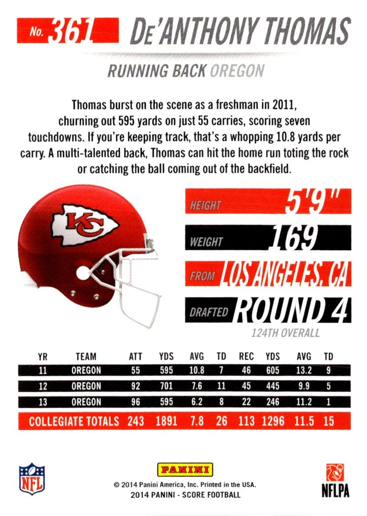 2014 Score De'Anthony Thomas