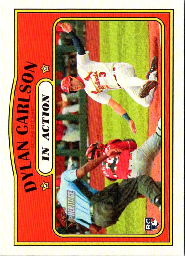 2021 Topps Heritage Red Dylan Carlson #296