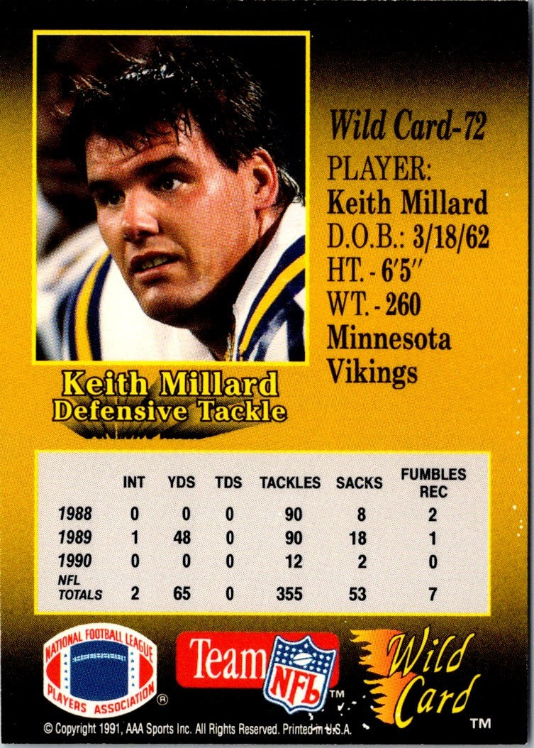 1991 Wild Card Keith Millard