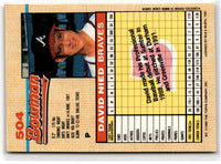1992 Bowman David Nied #504 Rookie