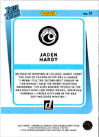 2022 Panini Chronicles Draft Picks Donruss Optic Rated Rookie Jaden Hardy #11