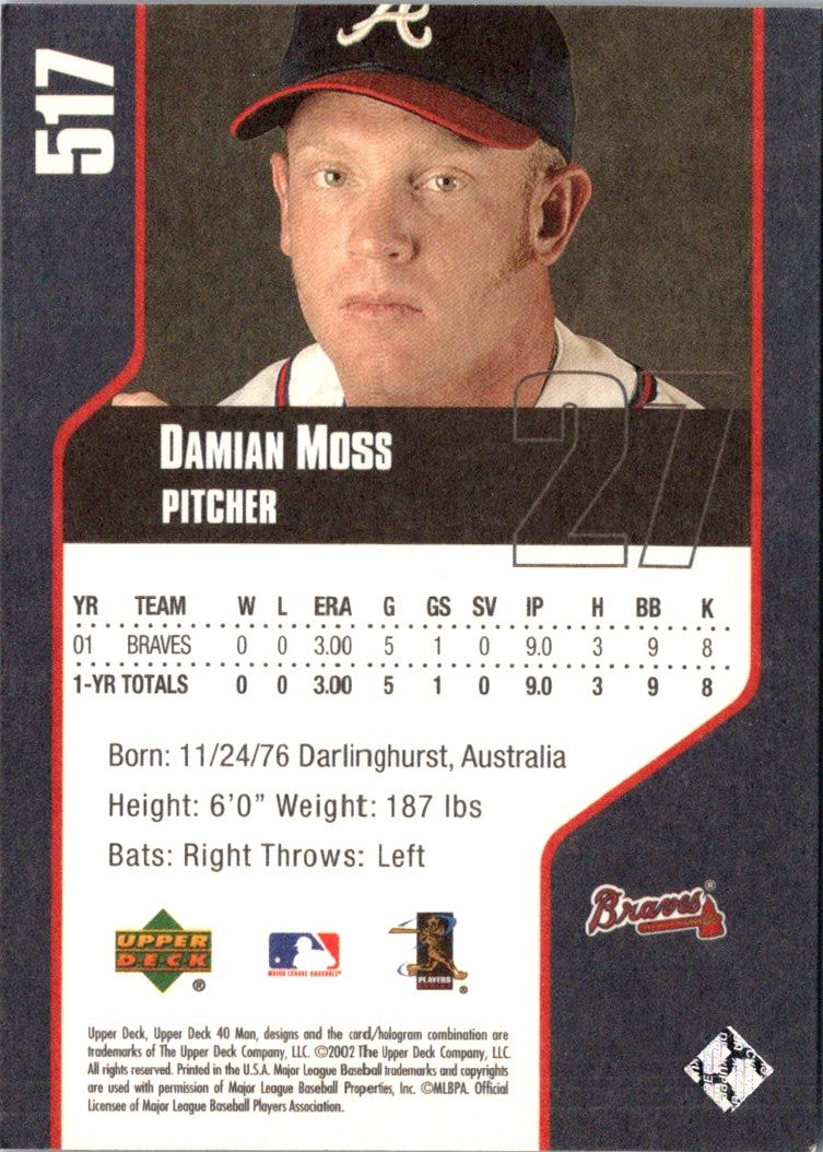 2002 Upper Deck 40-Man Damian Moss