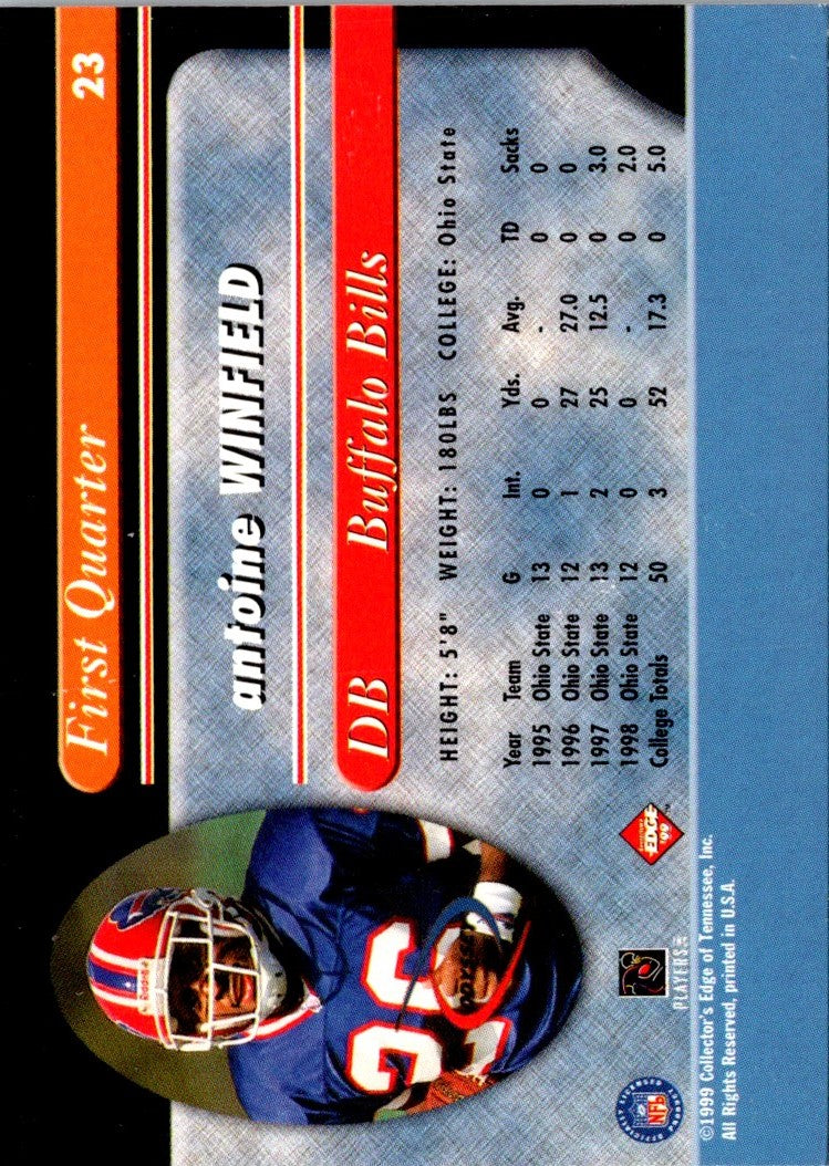 1999 Collector's Edge Odyssey Antoine Winfield