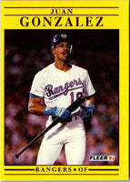 1991 Fleer Juan Gonzalez #286